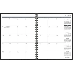 2024-2025 AT-A-GLANCE 7" x 8.75" Academic Monthly Planner, Faux Leather Cover, Black (70-127-05-25)