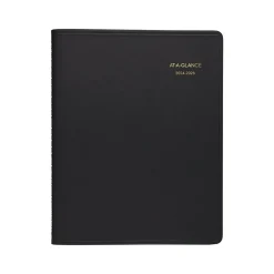 2024-2025 AT-A-GLANCE 7" x 8.75" Academic Weekly Appointment Book, Faux Leather Cover, Black (70-958-05-25)