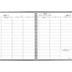 2024-2025 AT-A-GLANCE 8.25" x 11" Academic Weekly Appointment Book, Faux Leather Cover, Black (70-957-05-25)