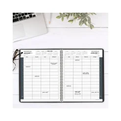 2025 AT-A-GLANCE 8.5" x 11" Calendar Year Daily Appointment Book, Faux Leather Cover, Black, 2/Set (70-212-05-25)