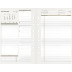 2025 AT-A-GLANCE 5.5" x 8.5" Daily & Monthly Planner Refill Pages, White/Brown (481-225-25)