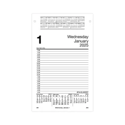 2025 AT-A-GLANCE 8" x 5" Daily Desk Pad Calendar Refill, White/Black (E458-50-25)