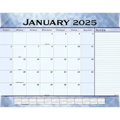 2025 AT-A-GLANCE 21.75" x 17" Monthly Desk Pad Calendar, Slate Blue (89701-25)