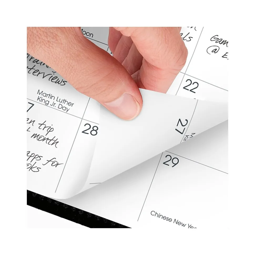 2025 AT-A-GLANCE 3.5" x 6" Monthly Planner, Faux Leather Cover, Black (70-064-05-25)