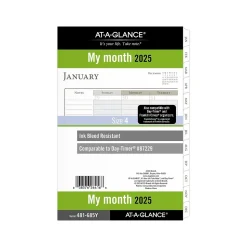 2025 AT-A-GLANCE 5.5" x 8.5" Monthly Planner Refill Pages, White/Brown (481-685Y-25)