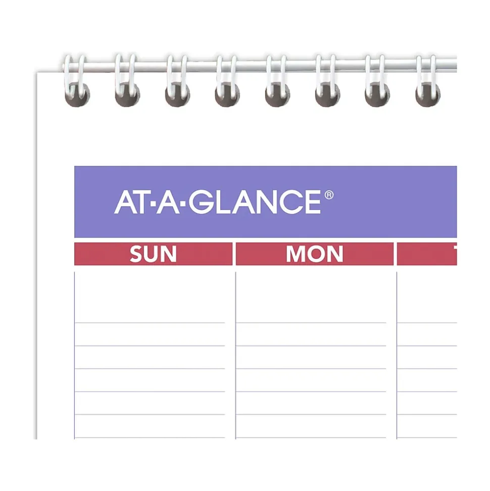 2025 AT-A-GLANCE 8" x 11" Monthly Wall Calendar, White/Purple (PM1-28-25)