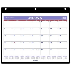 2025 AT-A-GLANCE 11" x 8" Monthly Wet-Erase Desk or Wall Calendar with Jacket, Multicolor (SK8-00-25)