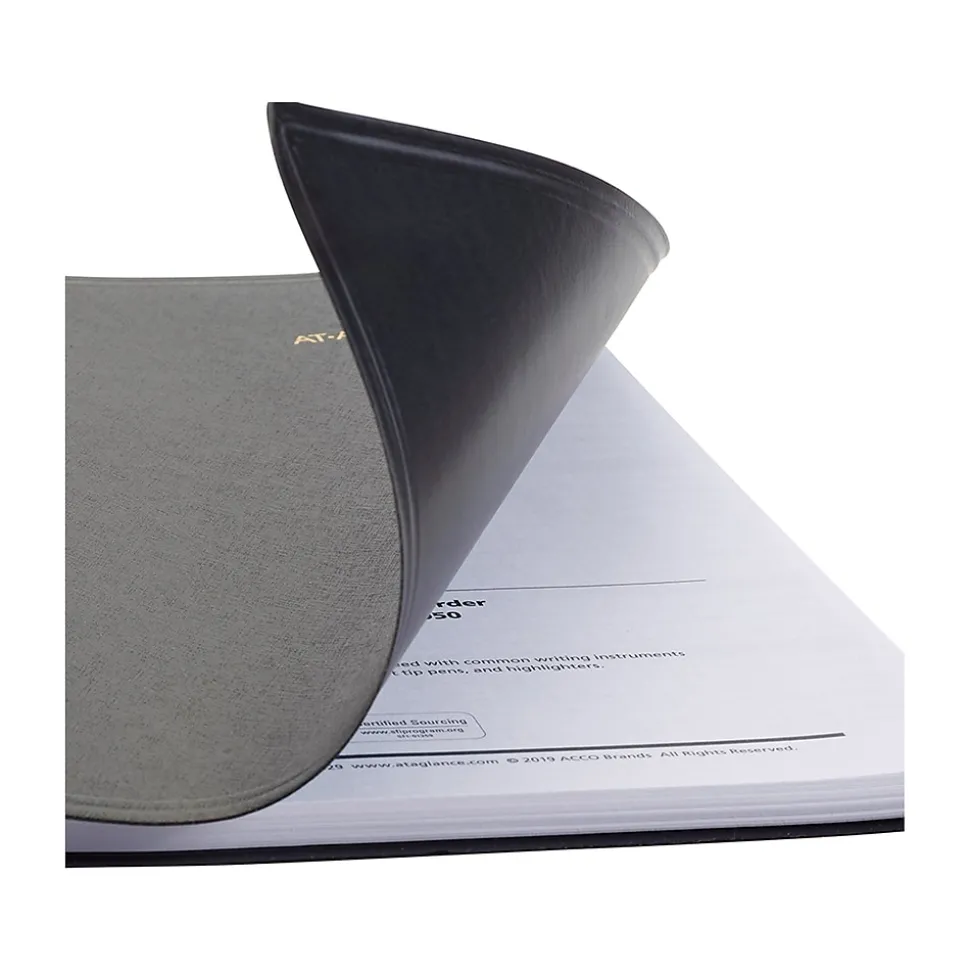 2025 AT-A-GLANCE 8.5" x 11" 2-Person Daily Appointment Book, Faux Leather Cover, Black (70-222-05-25)