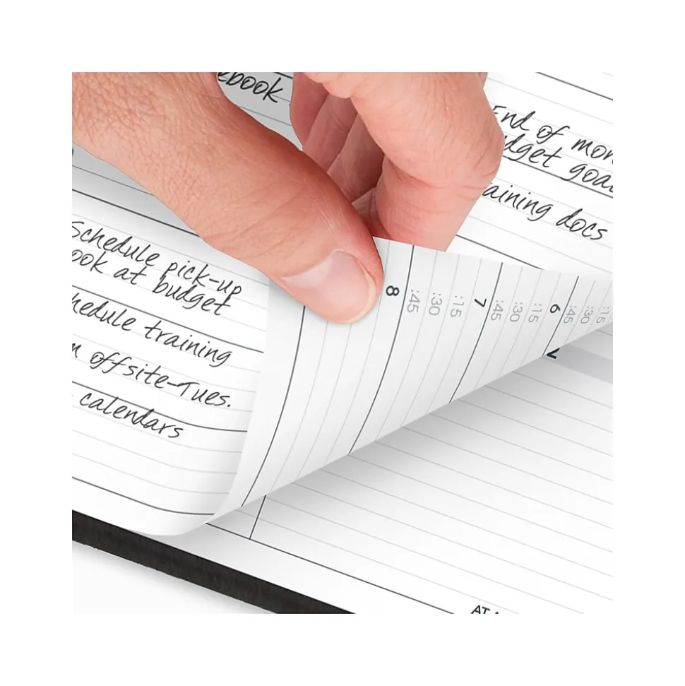 2025 AT-A-GLANCE 8.25" x 11" Weekly Appointment Book, Faux Leather Cover, Black (70-950-05-25)