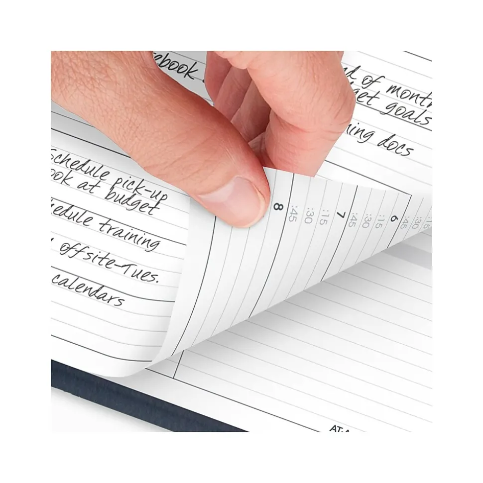 2025 AT-A-GLANCE 8.25" x 11" Weekly Appointment Book Planner, Faux Leather Cover, Navy (70-950-20-25)