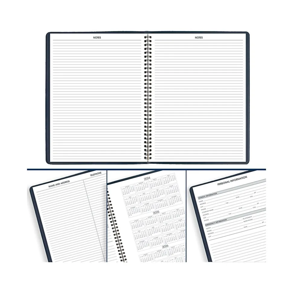 2025 AT-A-GLANCE 8.25" x 11" Weekly Appointment Book Planner, Faux Leather Cover, Navy (70-950-20-25)