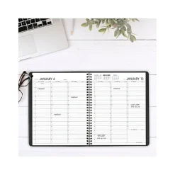 2025 AT-A-GLANCE 7" x 8.75" Weekly Appointment Book, Faux Leather Cover, Black (70-951-05-25)