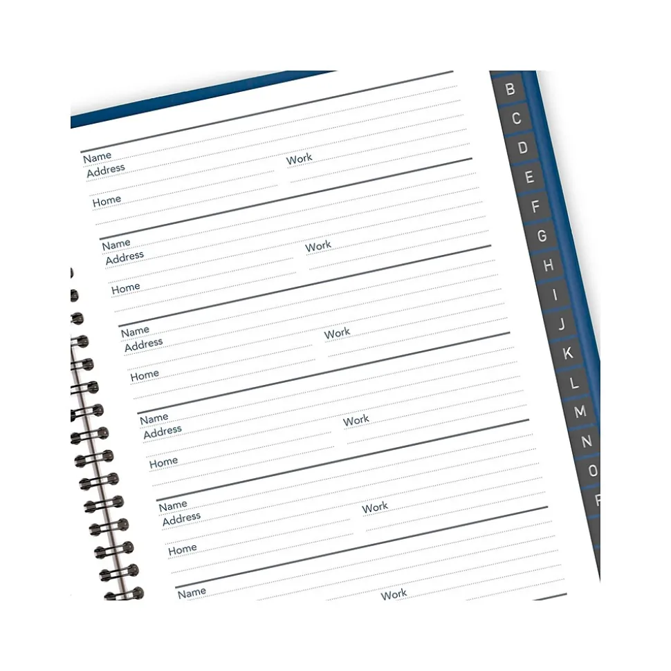 2025 AT-A-GLANCE 5" x 8" Weekly Appointment Book, Faux Leather Cover, Blue (70-108-20-25)