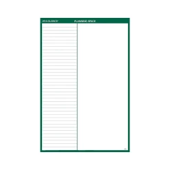 2025 AT-A-GLANCE 32" x 48" Yearly Dry Erase Wall Calendar, Reversible, White/Green (PM310-28-25)