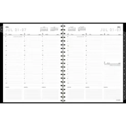 2024-2025 AT-A-GLANCE Contemporary 8.25" x 11" Academic Weekly & Monthly Planner, Faux Leather Cover, Black (70-957X-05-25)
