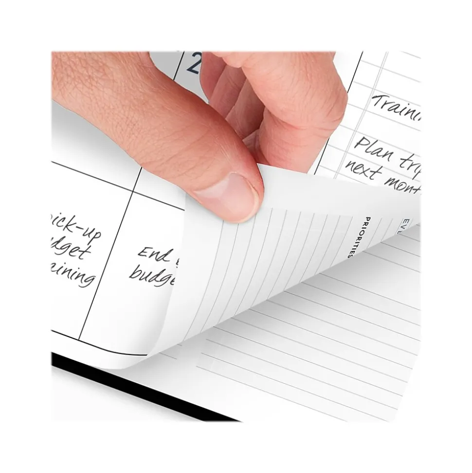 2024-2025 AT-A-GLANCE Contemporary 8.25" x 11" Academic Weekly & Monthly Planner, Faux Leather Cover, Black (70-957X-05-25)