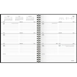 2024-2025 AT-A-GLANCE Contemporary Lite 7" x 8.75" Academic Weekly & Monthly Planner, Faux Leather Cover, Black