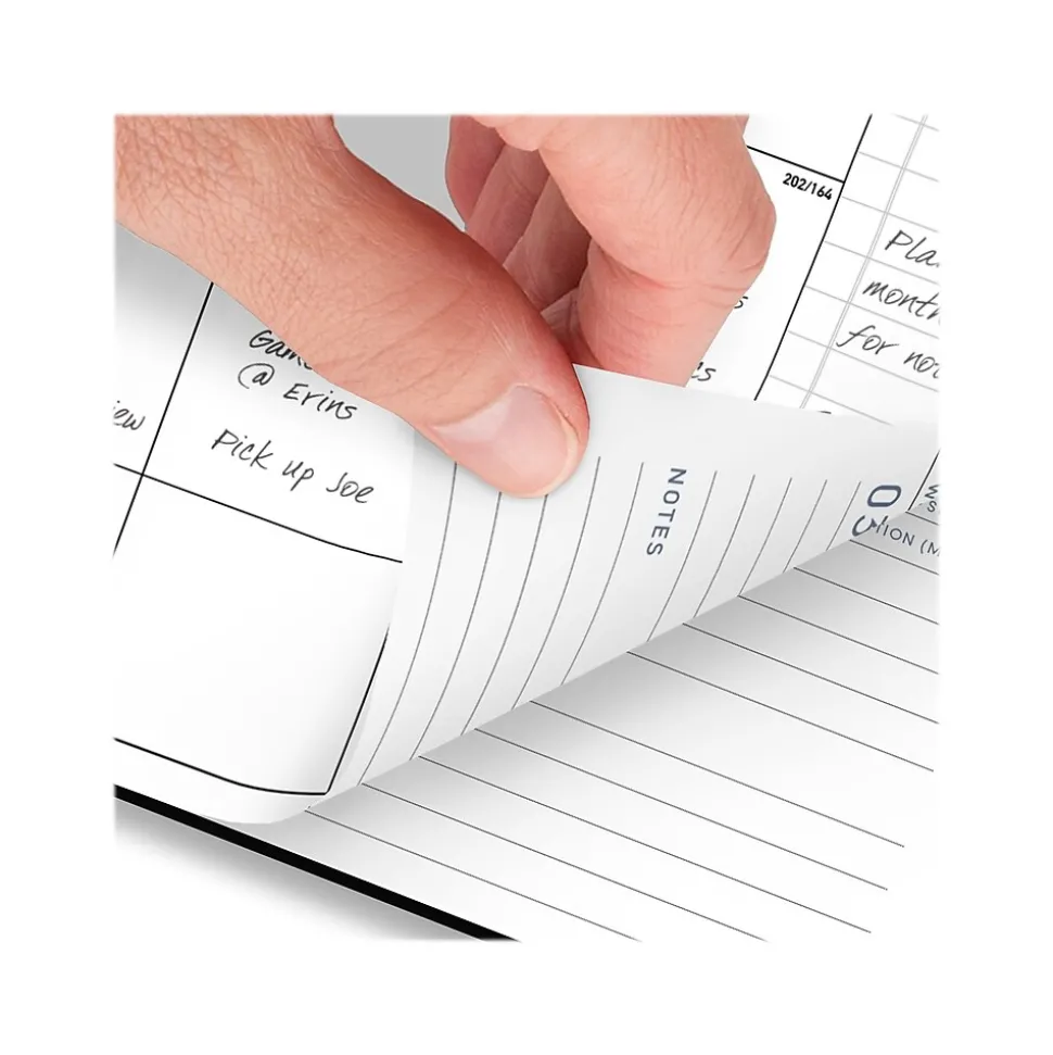 2024-2025 AT-A-GLANCE Contemporary Lite 7" x 8.75" Academic Weekly & Monthly Planner, Faux Leather Cover, Black