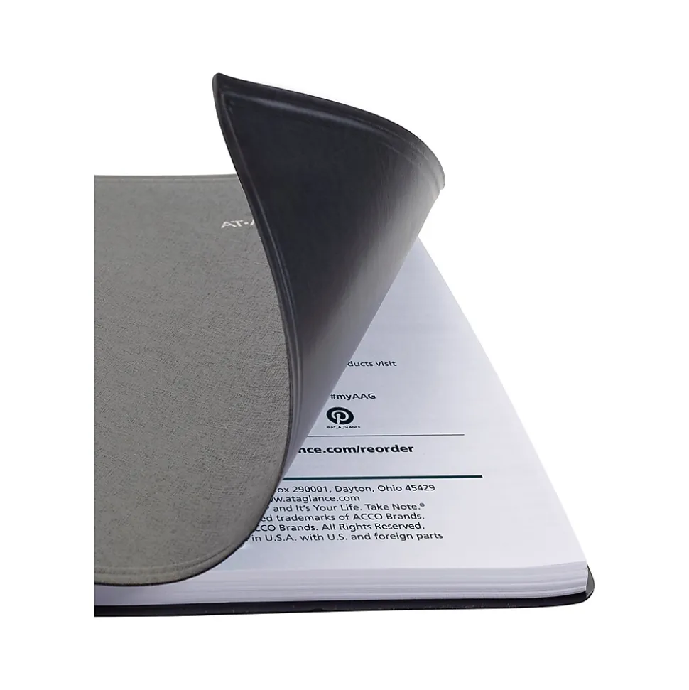 2025 AT-A-GLANCE DayMinder 5" x 8" Daily Planner, Faux Leather Cover, Black (SK46-00-25)