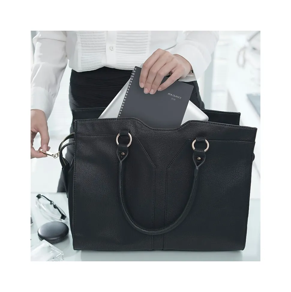 2025 AT-A-GLANCE DayMinder 5" x 8" Weekly & Monthly Planner, Plastic Cover, Gray (GC200-07-25)