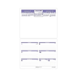 2025 AT-A-GLANCE Flip-A-Week 7" x 5.5" Weekly Desk Calendar Refill, White/Blue (SW705X-50-25)