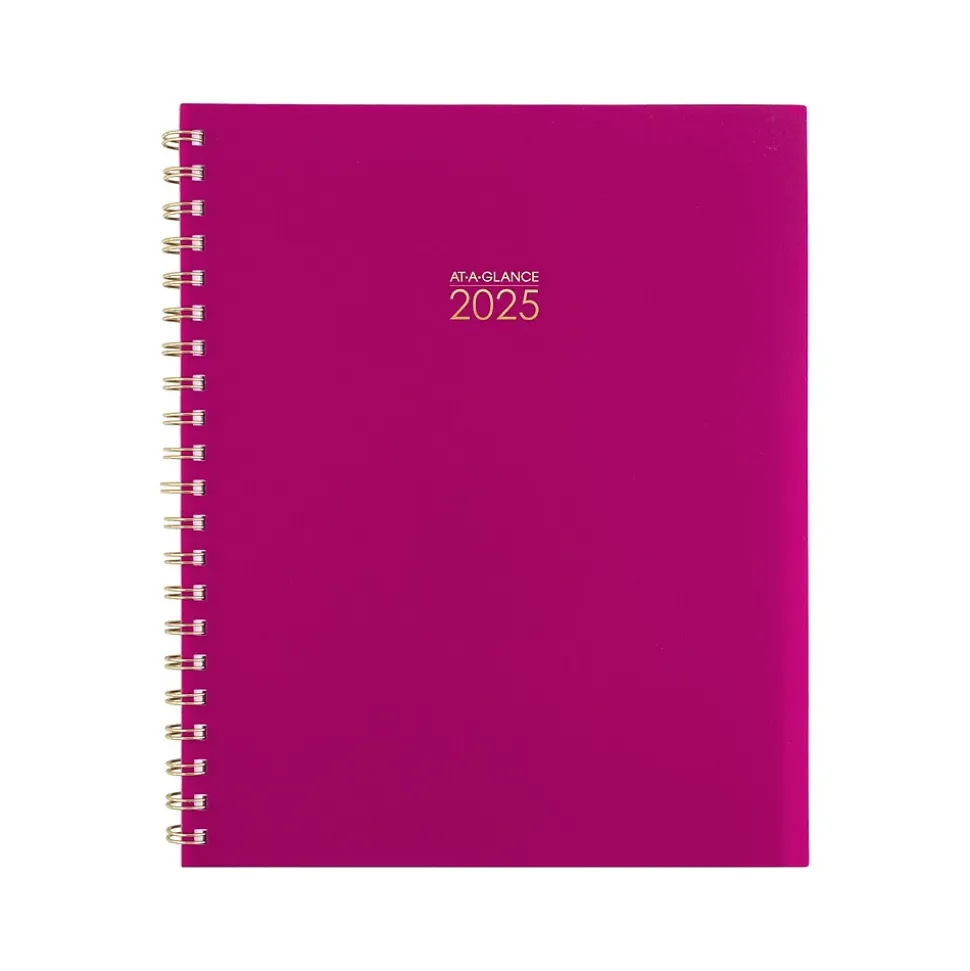 2025 AT-A-GLANCE Harmony 8.5" x 11" Weekly & Monthly Planner, Poly Cover, Beetroot (1099-905-56-25)