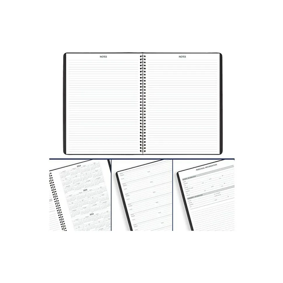 2025 AT-A-GLANCE Large Print 8.25" x 11" Weekly Appointment Book, Faux Leather Cover, Black (70-LP01-05-25)