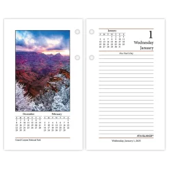 2025 AT-A-GLANCE Photographic 6" x 3.5" Desk Calendar Refill, Multicolor (E417-50-25)