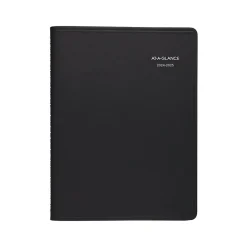2024-2025 AT-A-GLANCE QuickNotes 8" x 10" Academic Weekly & Monthly Planner, Faux Leather Cover, Black (76-11-05-25)