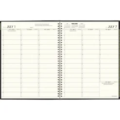 2024-2025 AT-A-GLANCE Recycled 8.25" x 11" Academic Weekly & Monthly Appointment Book, Faux Leather Cover, Black