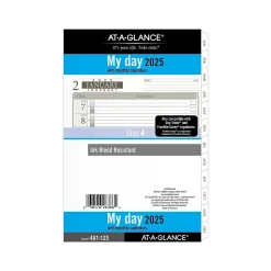 2025 AT-A-GLANCE Seascapes 8.5" x 5.5" Daily & Monthly Planner Refill, White/Brown (481-125-25)