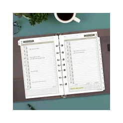 2025 AT-A-GLANCE Seascapes 8.5" x 5.5" Daily & Monthly Planner Refill, White/Brown (481-125-25)