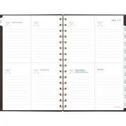 2024-2025 AT-A-GLANCE Signature 5.5" x 8.5" Academic Weekly & Monthly Planner, Faux Leather Cover, Brown (YP200A-09-25)