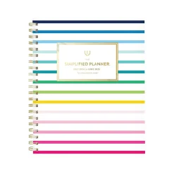 2024-2025 AT-A-GLANCE Simplified by Emily Ley Happy Stripe 8.5" x 11" Academic Weekly & Monthly Planner, Poly Cover