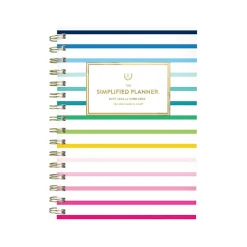 2024-2025 AT-A-GLANCE Simplified by Emily Ley Happy Stripe 5.5" x 8.5" Academic Weekly & Monthly Planner, Poly Cover