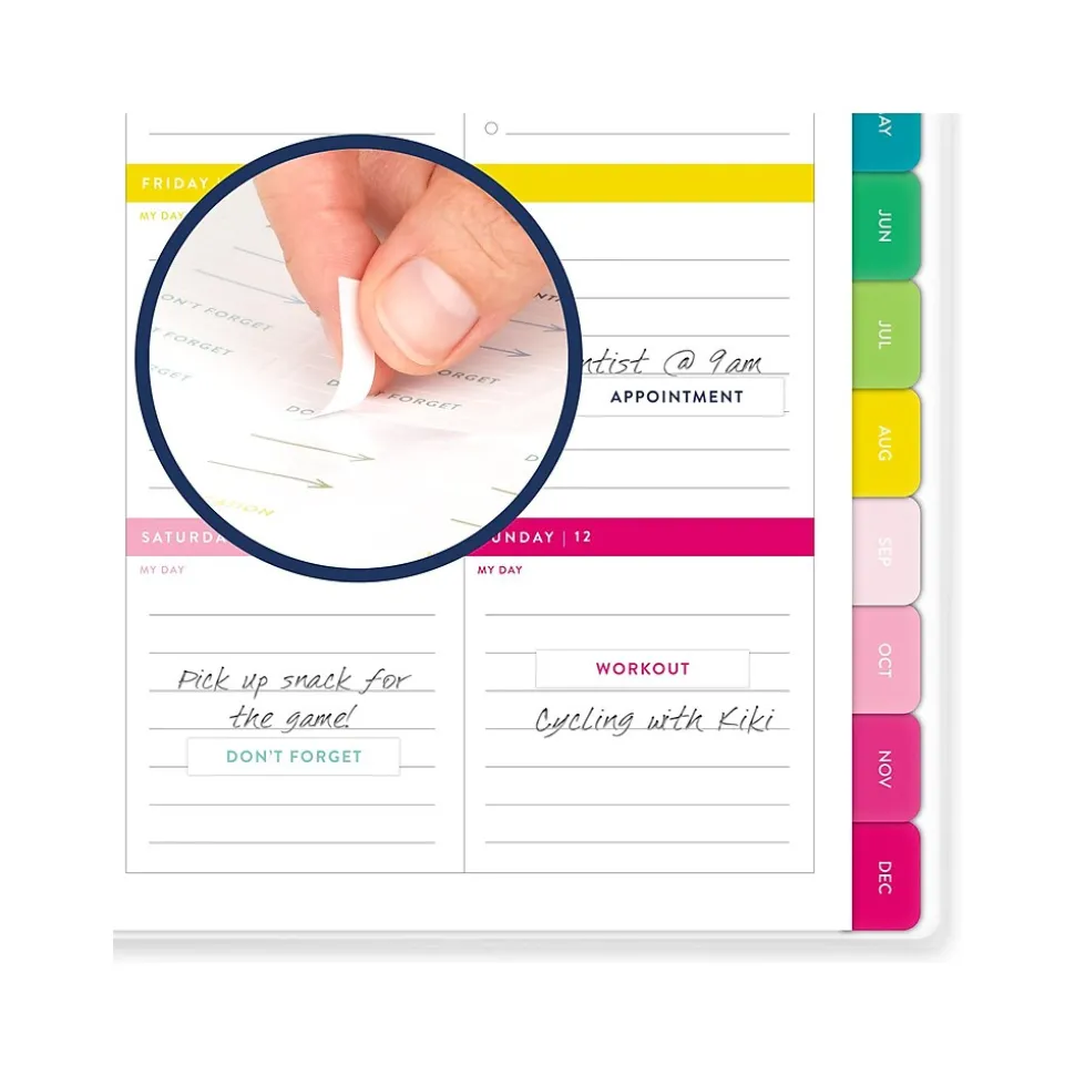 2025 AT-A-GLANCE Simplified by Emily Ley Tile 5.5" x 8.5" Weekly & Monthly Planner, Poly Cover, Multicolor (EL35-200-25)