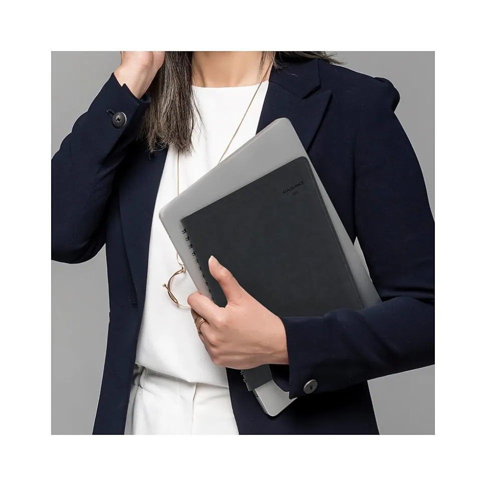 2025 AT-A-GLANCE The Action 8" x 11" Weekly Appointment Book, Faux Leather Cover, Black (70-EP01-05-25)