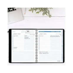 2025 AT-A-GLANCE The Action Planner 6.5" x 8.75" Daily Appointment Book, Faux Leather Cover, Black (70-EP03-05-25)