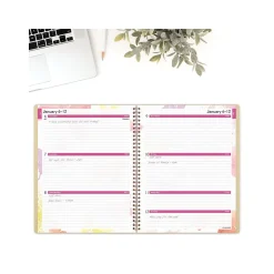 2025 AT-A-GLANCE Watercolors 8.5" x 11" Weekly & Monthly Planner, Paper Cover, Multicolor (791-905G-25)