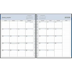 2025 Blue Sky 8" x 10" Monthly Planner, Plastic Cover, Charcoal Gray (100011-25)