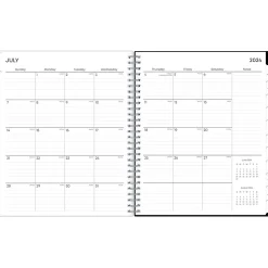 2024-2025 Blue Sky Analeis 8" x 10" Academic Monthly Planner, Plastic Cover, White/Black (130613-A25)
