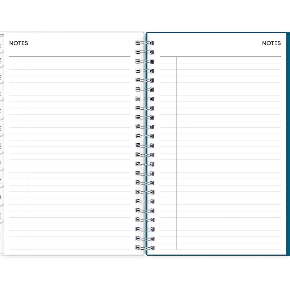 2024-2025 Blue Sky Bakah Blue 5" x 8" Academic Weekly & Monthly Planner, Plastic Cover, Blue/White (131969-A25)