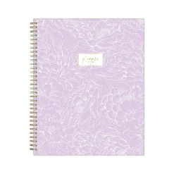 2024-2025 Blue Sky Belinda Selene Sienna Lilac 8.5" x 11" Academic Weekly & Monthly Planner, Plastic Cover, Purple/White
