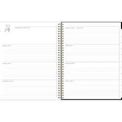 2024-2025 Blue Sky Belinda Selene Lucy 8.5" x 11" Academic Weekly & Monthly Planner, Black/Pink (144970)