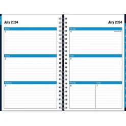2024-2025 Blue Sky Collegiate Navy 5" x 8" Academic Weekly & Monthly Planner, Plastic Cover, Navy (148673-A25)