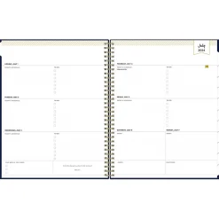 2024-2025 Blue Sky Day Designer 8.5" x 11" Academic Weekly & Monthly Planner, Plastic Cover, Deep Blue (149826)