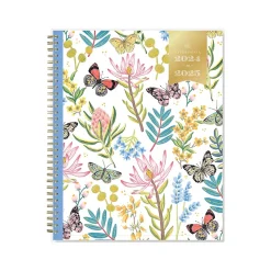 2024-2025 Blue Sky Day Designer Flutter 8.5" x 11" Academic Weekly & Monthly Planner, Plastic Cover, Multicolor (136685-A25)