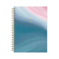 2025 Blue Sky Ombre Sky 5.88" x 8.63" Weekly & Monthly Planner, Plastic Cover, Blue/Pink (147982)