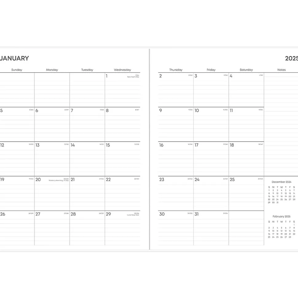 2025 Blue Sky Paradise Again 8.5" x 11" Monthly Planner, Plastic Cover, Multicolor (148459)