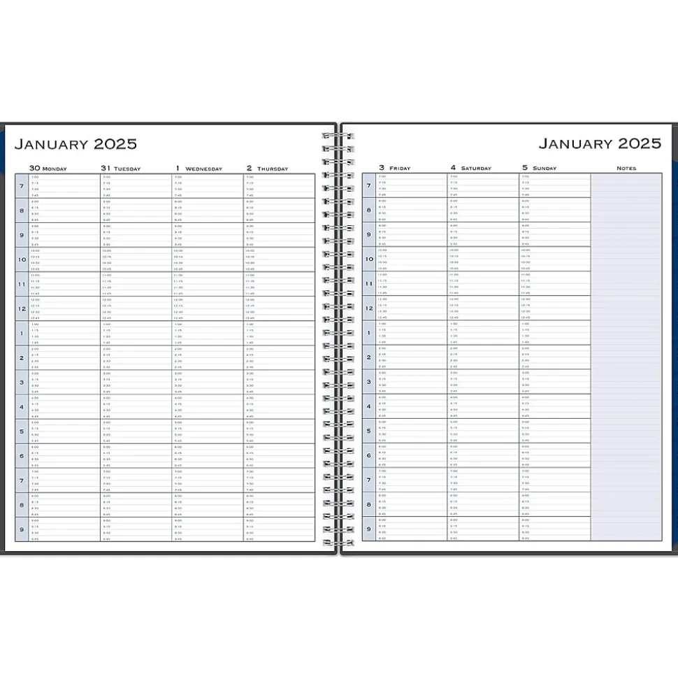 2025 Blue Sky Passages 8.5" x 11" Weekly & Monthly Appointment Book, Plastic Cover, Charcoal Gray (100009-25)